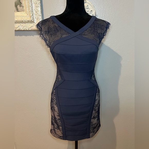 BCBG max azria lace bodycon dress - Picture 2 of 9